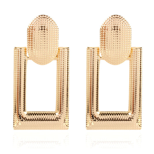 Lux Gold Rectangle Earrings